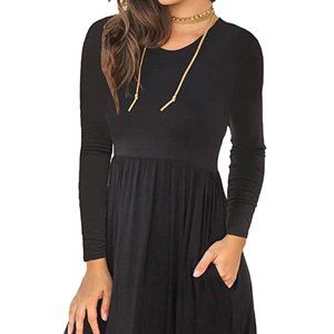 Black long-sleeved dress